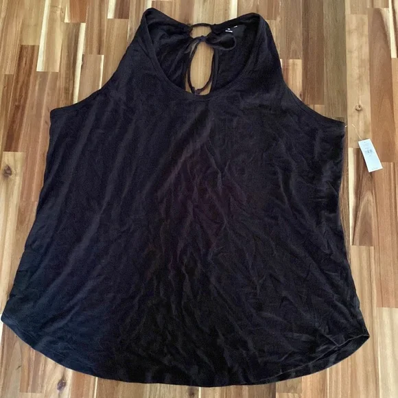 Old Navy Black Tank w/ Cute Tie Back XXL - Picture 1 of 5
